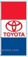 Single Face Dealer Interceptor Drape Flags - Toyota