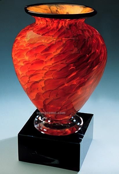 Suncloud Cauldron Vase W/ Marble Base (4.5"X7.5")