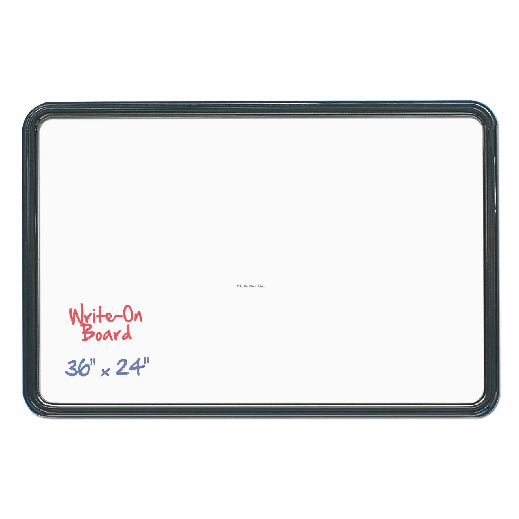 White Erasable Marker Board 24" X 36". Rounded Corner Black Frame