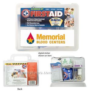 170 Piece/25 Person First Aid Kit (23 Hour Service)