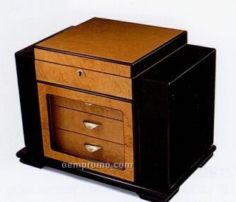 3 Drawers Humidors W/ Brass Hinges