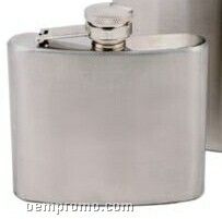 6 Oz Silver Stainless Steel Flask