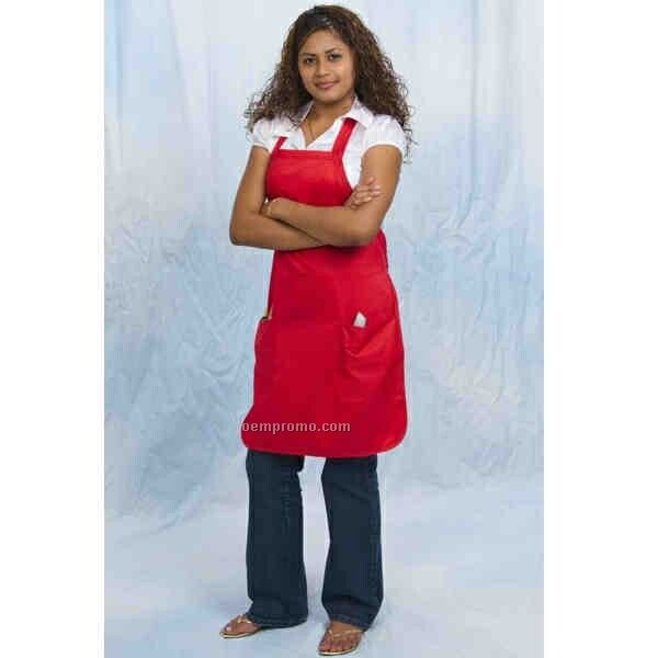 Full Length Poly Cotton Apron With 2 Pockets
