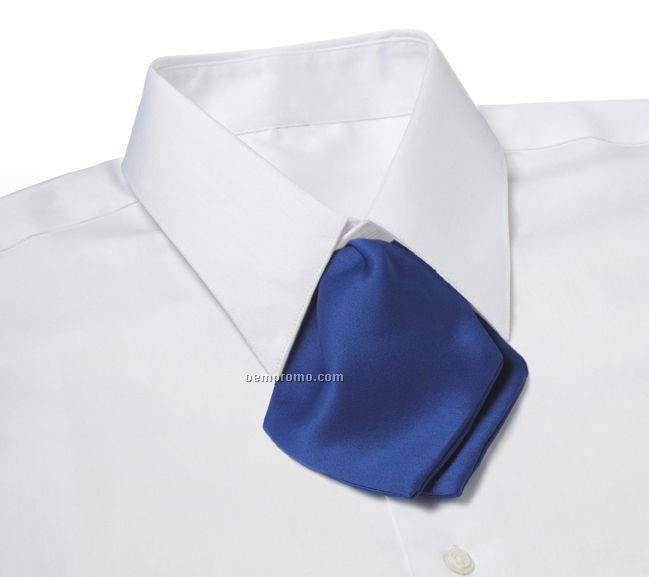 Wolfmark Polyester Satin Adjustable Band Tulip Bow Tie - Royal Blue