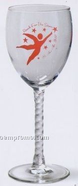 8 Oz. Wine Glass With Twisted Stem