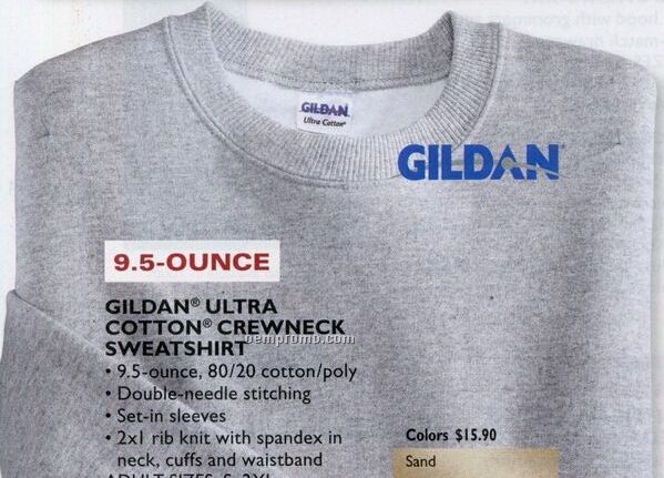 Gildan Adult Ultra Cotton Crew Neck Sweatshirt (S-2xl)