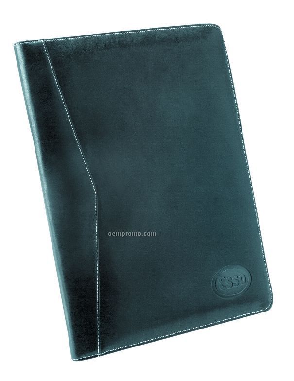 Leather Letter Size Padfolio With Ballpoint Pen