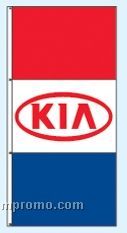 Single Face Dealer Interceptor Drape Flags - Kia