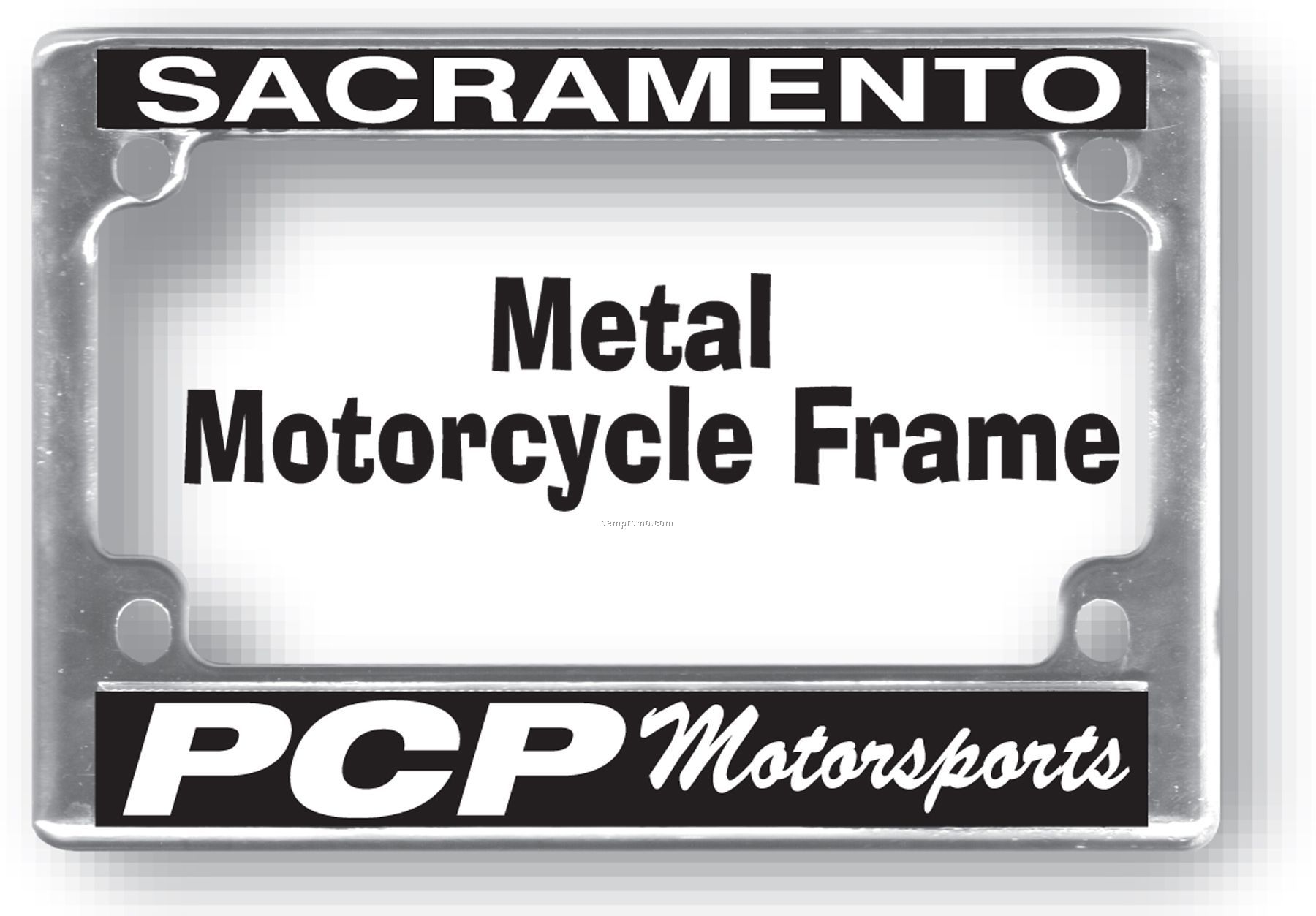 Standard Chrome Motorcycle License Plate Frame