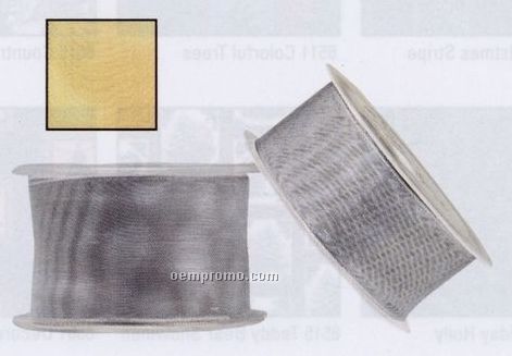 1"X25 Yards Wired Metallic Sheer Ribbon