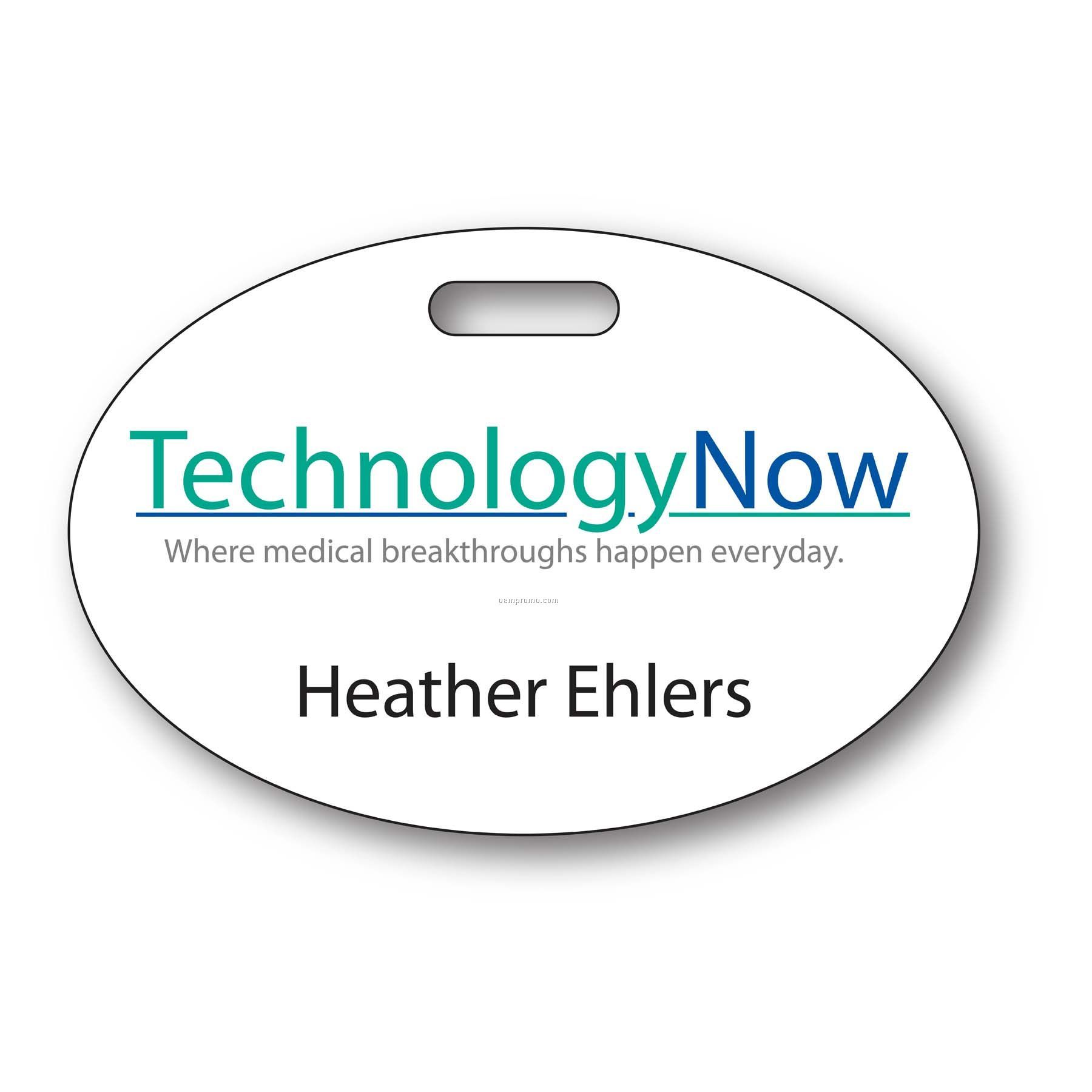 2" X 3" Oval Clip-on Name Badge