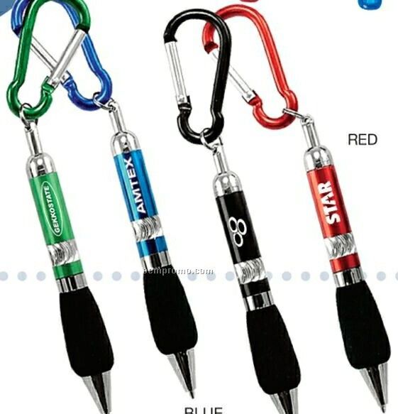 Carabiners Style Pen With Grip