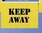 Stock 60' Printed Rectangle Warning Pennants (Keep Away - 18