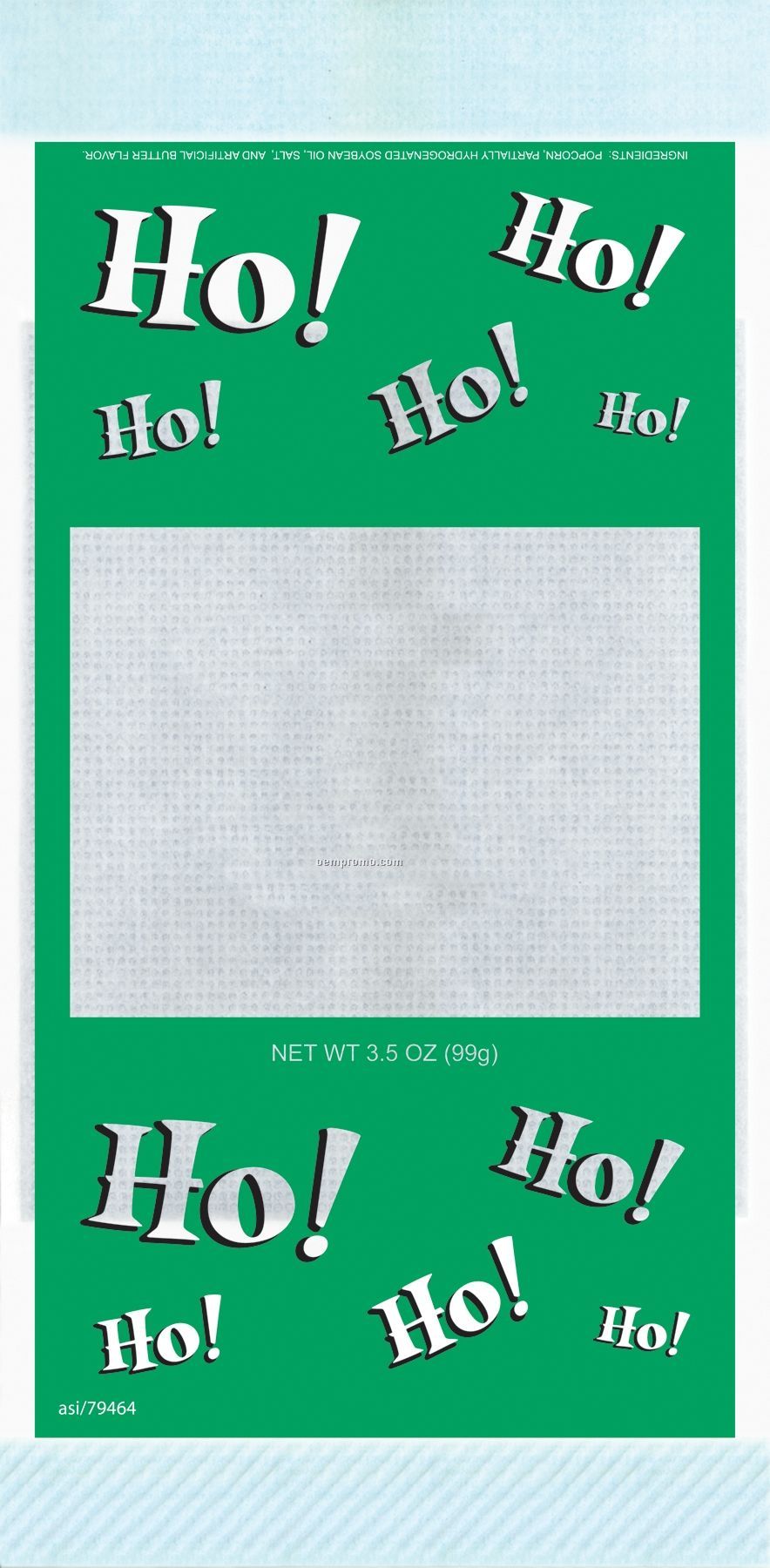 2 Color Pre Designed Microwave Popcorn Bag (Ho Ho Ho)