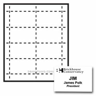 Classic Name Tag Paper Insert - 1 Color (3 1/2"X2 1/4")