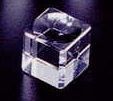 Crystal Cube Base With Concave Ball Top (2-3/16"X2-3/16"X2-3/16")