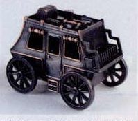 Early American Bronze Metal Pencil Sharpener - Stagecoach