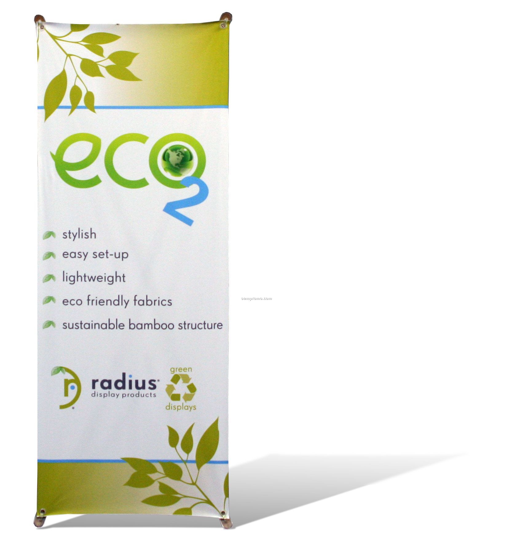 Eco 2 Banner Stand With Banner 23.3" X 61.5"H