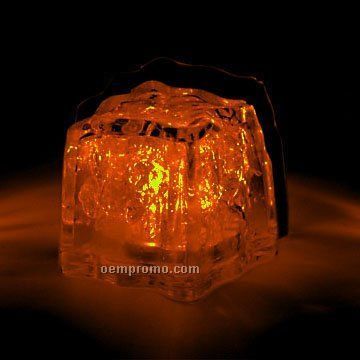 Orange 3 Function Light Up Ice Cube