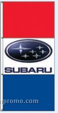 Single Face Dealer Interceptor Drape Flags - Subaru