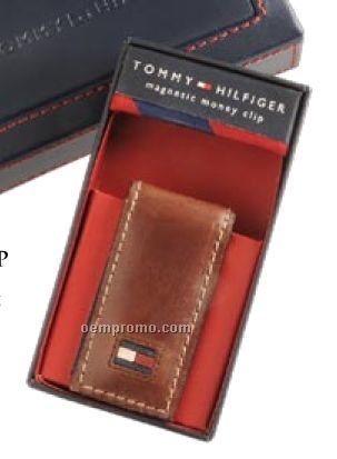 Tommy Hilfiger Leather Rectangular Money Clip