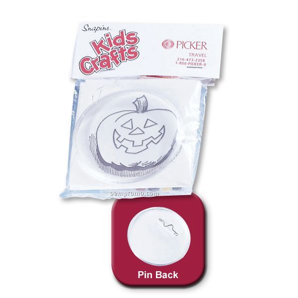 3" Snap-in Craft Button W/ 4 Pack Crayon