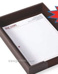 Dark Brown Econo-line Leather Letter Tray