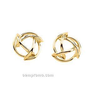 Ladies' 14ky 10-1/2mm Knot Earring