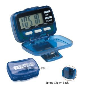 Multi Function Pedometer W/ Hinged Cover