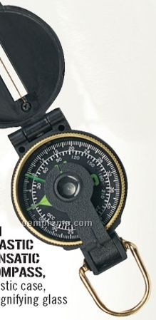 Plastic Military Lensatic Compass With Magnifying Glass