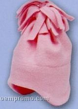 Promotional Fleece Coordinate Baby Tie Top Hat With Shaped Band