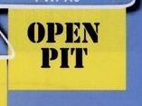 Stock 60' Printed Rectangle Warning Pennants (Open Pit - 18"X12")