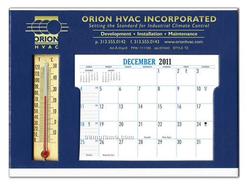 Therm-o-dex Calendar With Thermometer