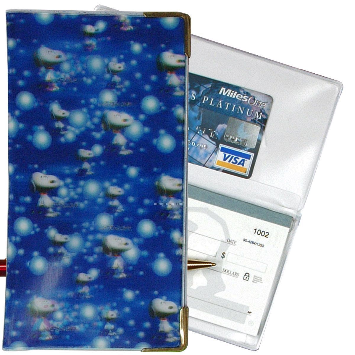 3d Lenticular Checkbook Cover (Snoopy & Bubbles)
