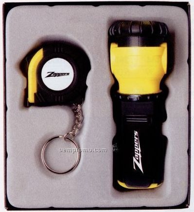Mini Tape Measure & Mini Flashlight Gift Set