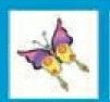 Stock Temporary Tattoo - Purple/Yellow Butterfly (2"X2")