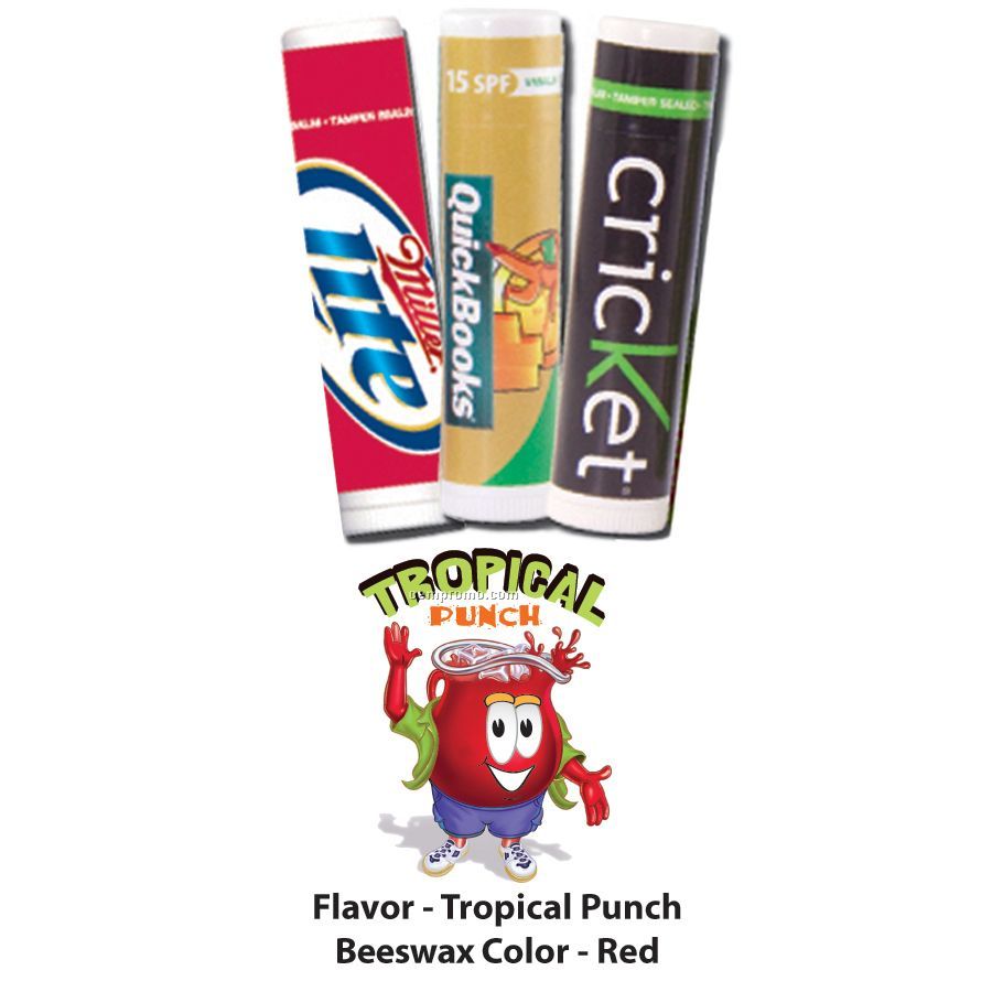 Tropical Punch Premium Lip Balm In Clear Tube