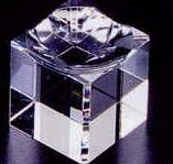 1-3/16"X1-3/16"X1-3/16" Crystal Cube Base With Concave Ball Top