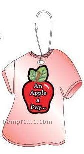 Apple W/ Daily Apple Slogan T-shirt Zipper Pull