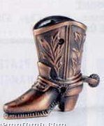 Bronze Metal Pencil Sharpener - Cowboy Boot & Spur