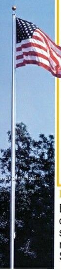 20' Aluminum Flag Pole With American Flag