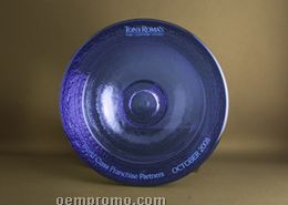 Party Bowl Award. 91% Post-consumer Recycled Glass. Cobalt.