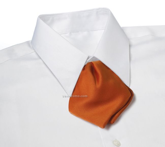 Wolfmark Polyester Satin Adjustable Tulip Bow Tie - Orange