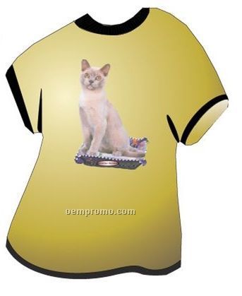 American Burmese Cat T Shirt Acrylic Coaster W/ Felt Back