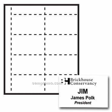 Classic Name Tag Paper Inserts - 1 Color (4"X2 1/2")