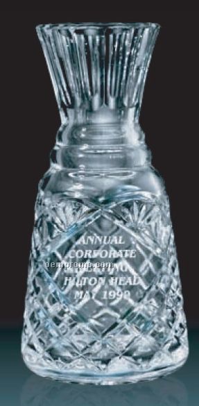 25 Oz. Lead Crystal Decanter W/ Round Mouth