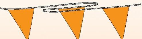 60' Rockets Plastic-cloth Pennant Strings (Solid Or Assorted Panels)