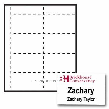 Classic Name Tag Paper Inserts - 2 Color (4"X2 1/2")