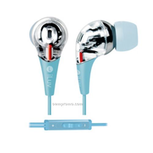 Iluv - Headphones / Earphones Premium Earphone With Volume Control - Blue