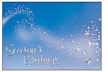 Magical Wisp Of Stars On Blue Sky Holiday Greeting Card (After 10/01/11)